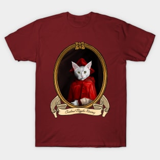 Renaissance Cat - Cardinal Biggles Ximénez (A White Cat) T-Shirt